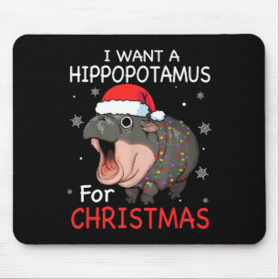 Mousepad Eu Quero Um Hippopotamus Para O Natal Xmas Hippo P