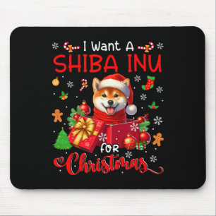 Mousepad Eu Quero Um Shiba Inu Para Papais noeis De Natal C