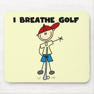 Mousepad Eu Respiro Camisetas de Golfe e Presentes