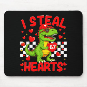 Mousepad Eu Roubo Corações 67 Dia dos Namorados 67 Dinossau