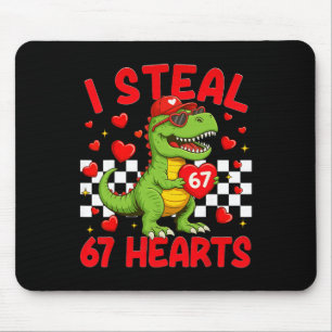 Mousepad Eu Roubo Corações 67 Dia dos Namorados 67 Dinossau