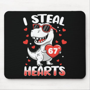 Mousepad Eu Roubo Corações 67 Meme Dinossauro Engraçado Dia