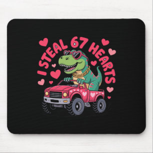 Mousepad Eu Roubo Corações 67 T-rex Dia dos Namorados Engra