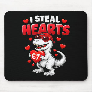 Mousepad Eu Roubo Corações T Rex Dia dos Namorados 67 Meme 