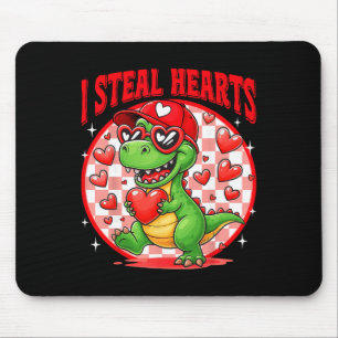 Mousepad Eu Roubo Corações T-rex Dino Pelo Menino Valentine