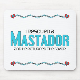 Mousepad Eu salvei um design da adopção do cão de Mastad