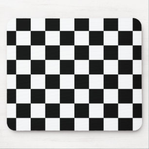Mousepad Eu sangro competindo o costume Checkered branco