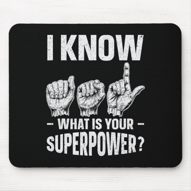 Mousepad Eu sei como é o seu sinal de consciência de superp (Frente)