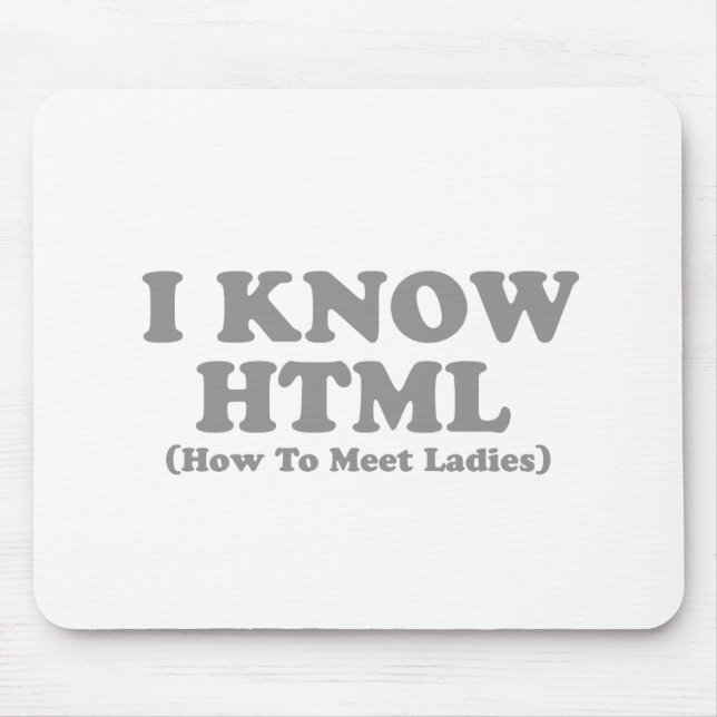 Mousepad Eu sei html (Frente)