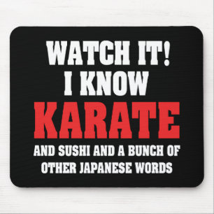 Mousepad Eu Sei Karatê! E Sushi E Outras Palavras Japonesas
