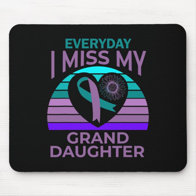 Mousepad Eu Sinto Falta Da Minha Avó, Coração, Sensibilizaç (Frente)