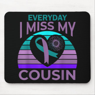 Mousepad Eu Sinto Falta do Meu Primo Coração Girassol Consc