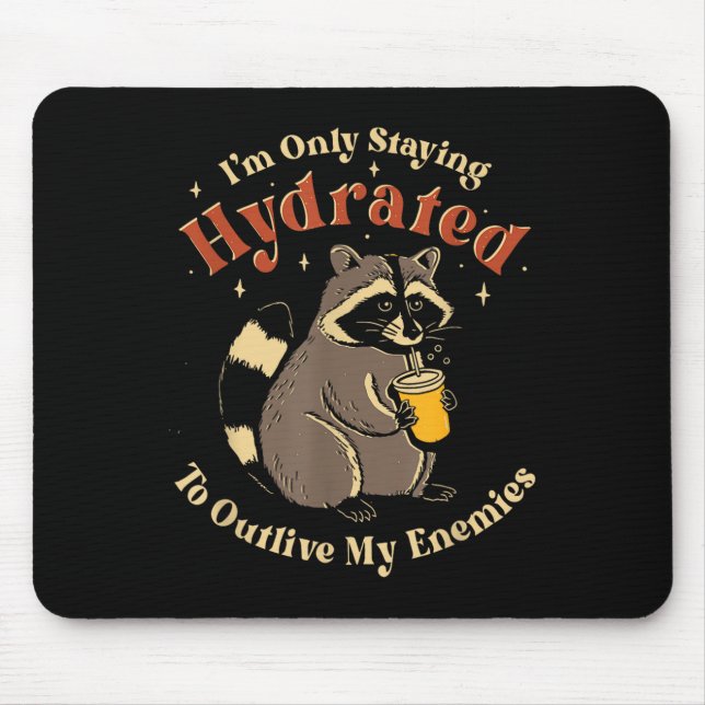 Mousepad Eu só estou ficando bêbado para sobreviver aos meu (Frente)