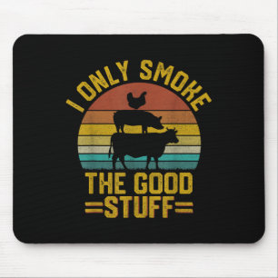 Mousepad Eu Só Fumo Boas Coisas Churrasco Engraçado Com Car