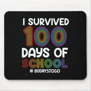 Mousepad Eu Sobrevivi 100 Dias De Escola Restam 80 Dias Pro