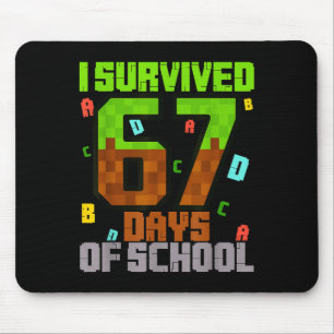 Mousepad Eu Sobrevivi 67 Dias De Escola Meme Divertido Six