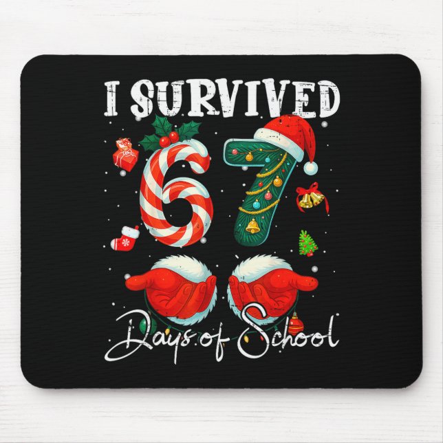 Mousepad Eu Sobrevivi 67 Dias De Natal Do Círculo Escolar C (Frente)