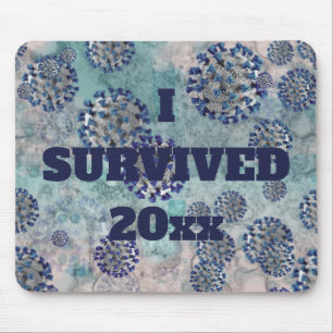 Mousepad Eu Sobrevivi ao Mouse do Vírus Azul