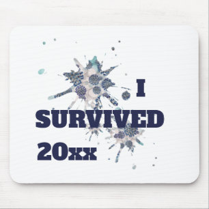 Mousepad Eu Sobrevivi ao Pad do Mouse do Vírus Azul Covid