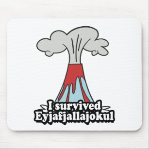 Mousepad Eu sobrevivi ao vulcão de Eyjafjallajokul
