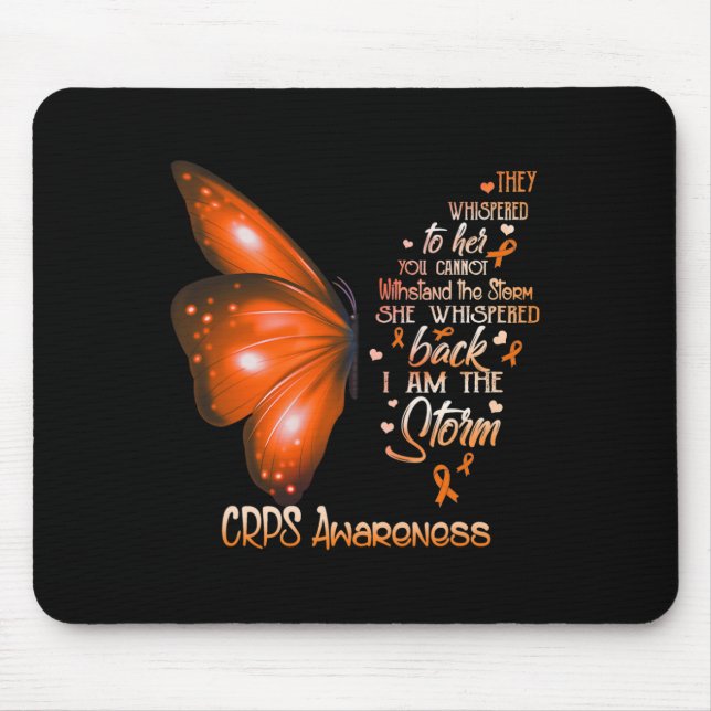 Mousepad Eu sou a borboleta da consciência CRPS (Frente)
