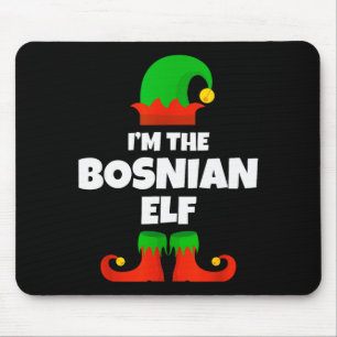 Mousepad Eu Sou A Família de Elfos da Bósnia de Pijama Nata