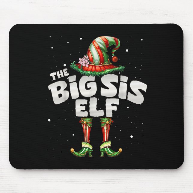 Mousepad Eu sou a família Irmã Elf no Natal (Frente)