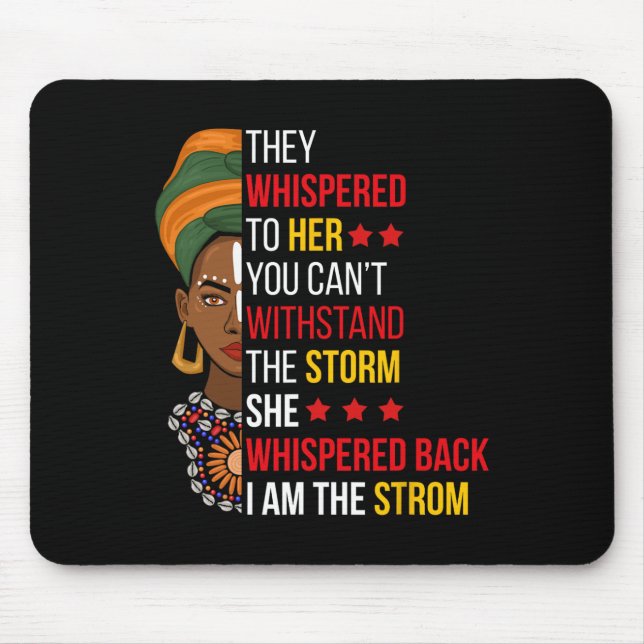 Mousepad Eu Sou A Tempestade Bhm Orgulhoso African Am (Frente)
