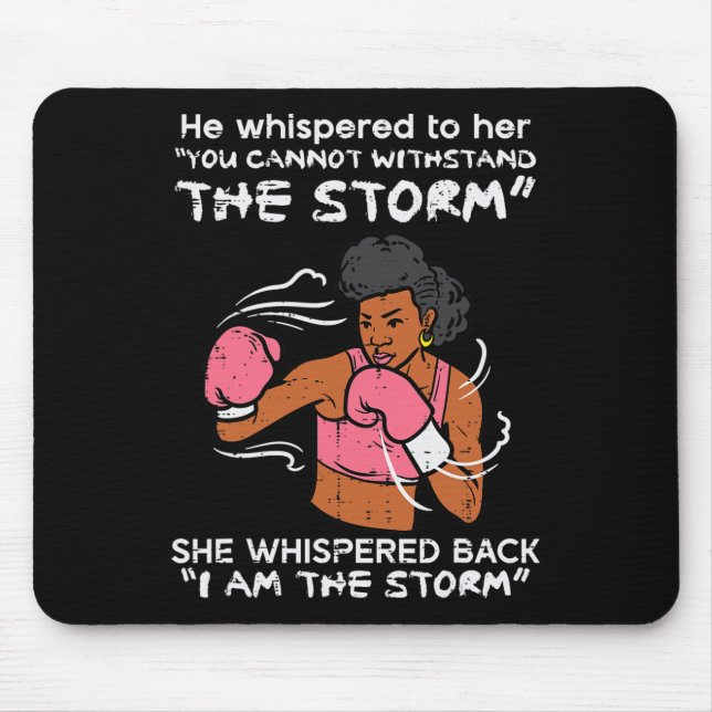 Mousepad Eu Sou A Tempestade Mulher Negra-Africana Cancer A (Frente)