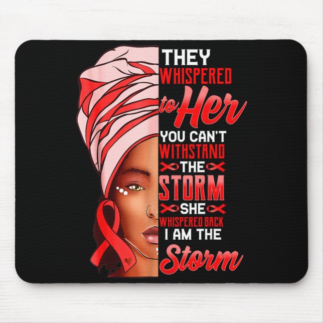 Mousepad Eu Sou A Tempestade Mulheres Negras Doença Cardíac (Frente)