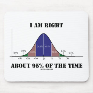 Mousepad Eu sou aproximadamente 95% direito do humor da