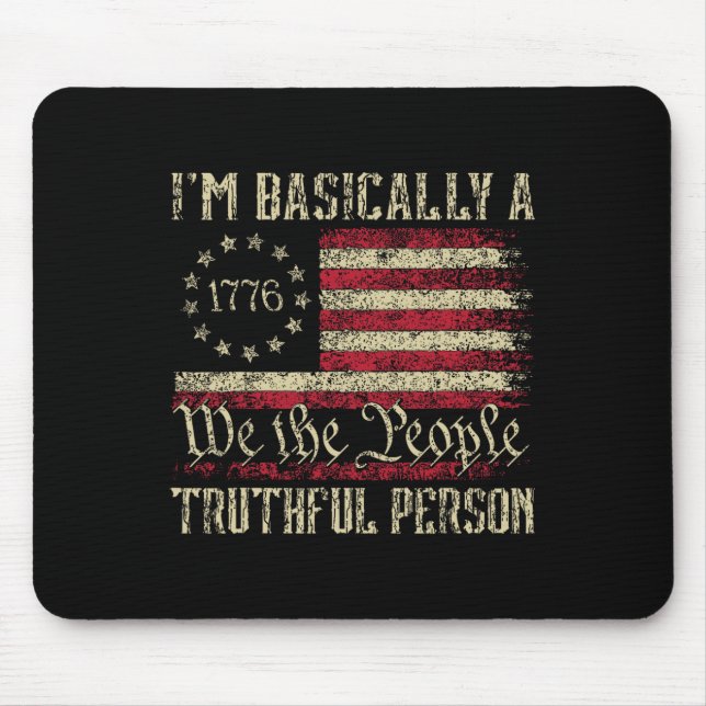 Mousepad Eu sou basicamente uma pessoa verdadeira na eleiçã (Frente)