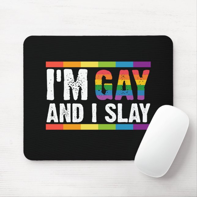 Mousepad Eu sou Gay e Orgulho gay LGBTQ de Estilo (Com mouse)