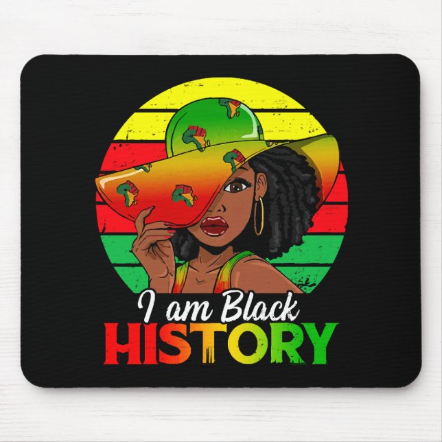Mousepad Eu Sou História Negra África América (Frente)
