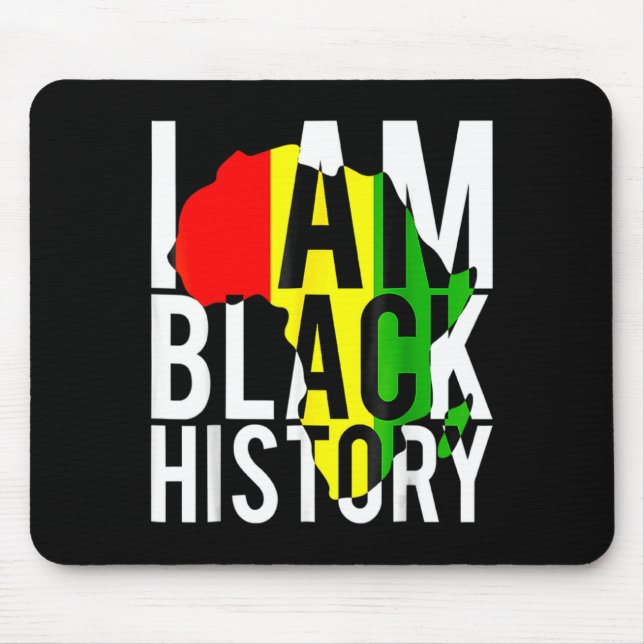 Mousepad Eu Sou História Negra Mês da História Negra Orgulh (Frente)