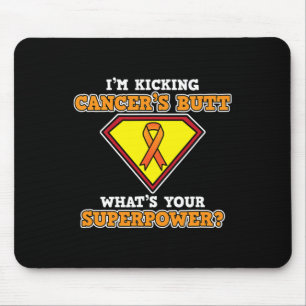 Mousepad Eu sou Kicking Cancer Leukemia Consciência Laranja