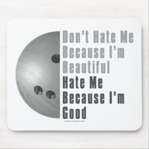 Mousepad Eu sou linda, sou boa Cinza Boliche