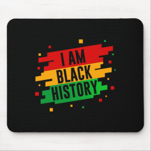 Mousepad Eu Sou Mês da História Negra Afro-Americano Negro