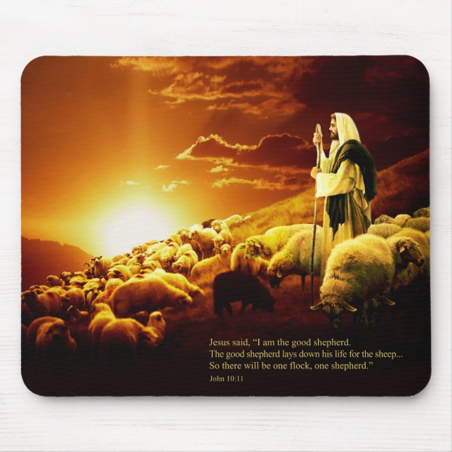 Mousepad "Eu sou o bom pastor. 10:11 de John (Frente)