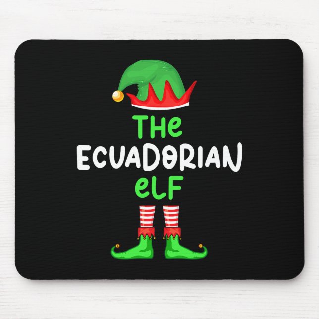 Mousepad Eu sou o Elfo Equatoriano da festa de Natal do Equ (Frente)