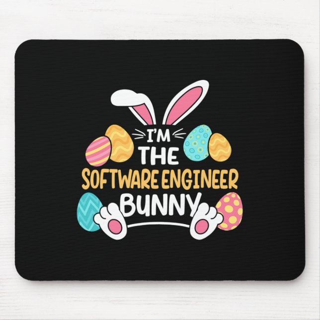 Mousepad Eu sou o Engenheiro de Software Bunny Desenvolvedo (Frente)