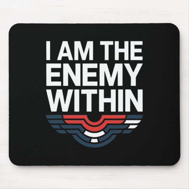 Mousepad Eu Sou O Inimigo No Tee Voting Trump 2024 Electi (Frente)