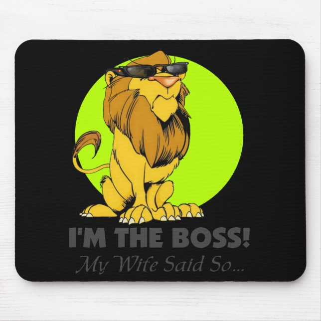 Mousepad Eu sou o leão do chefe (Frente)