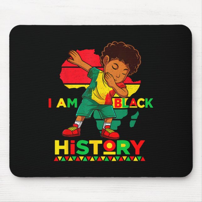 Mousepad Eu Sou O Mês Da História Negra Afro-Americano Para (Frente)
