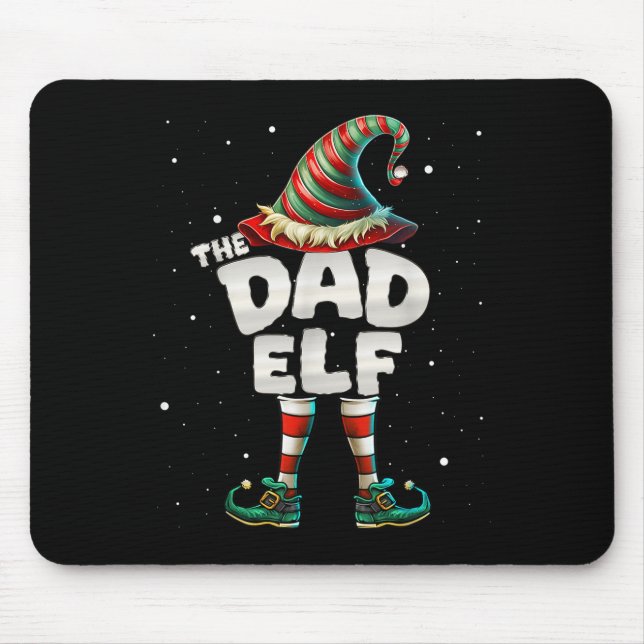 Mousepad Eu sou o Pai Elf Family Matching Group Natal (Frente)
