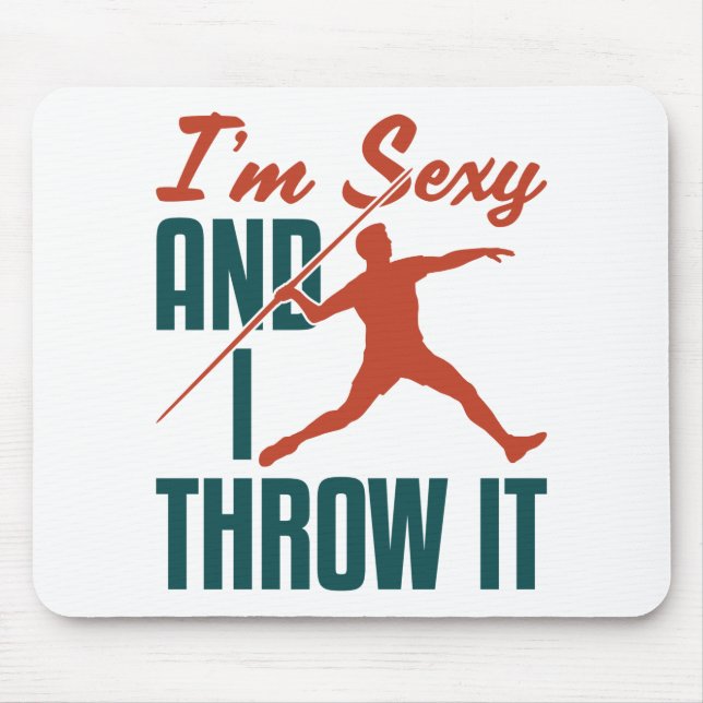 Mousepad Eu sou sexy e atiro-o para o campo e trilha de ond (Frente)