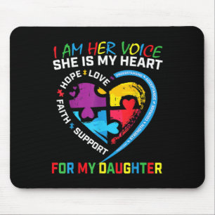 Mousepad Eu Sou Sua Voz Filha Autismo Consciência Mãe Pai P