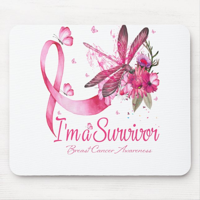 Mousepad Eu sou um Cancer de Dragonfly de Sobrevivência (Frente)