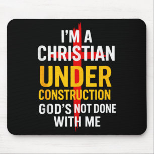 Mousepad Eu Sou Um Cristão Em Construção Deus Não Terminou