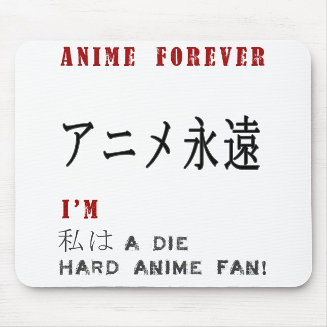 Mousepad Eu sou um fã duro do anime do dado (Frente)